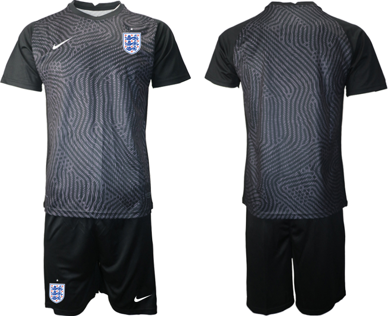 Men 2021 European Cup England black goalkeeper Soccer Jersey